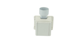 VARIOVAC Aufputzgehäuse mit Design-Steckdose weiß RAL 9016 DN50.8