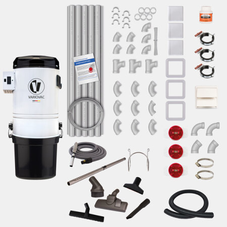 VARIOVAC Komplett-Set: SMALL 1 - 3 Saugdosen 9 m Saugschlauch