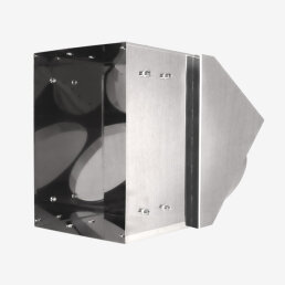 VARIOVAC Schurrenkasten mit 45° Winkel Abgang - Ø 285 mm Edelstahl - rechteckig