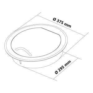 VARIOVAC Einwurftür STYLO DN300 mm Edelstahl