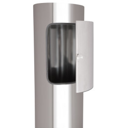 VARIOVAC Freistehende Einwurfsäule FUSION (Endmodul) -  Ø 300 mm Edelstahl