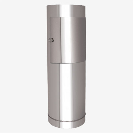VARIOVAC Freistehende Einwurfsäule FUSION (Zwischenmodul) - Ø 250 mm Edelstahl