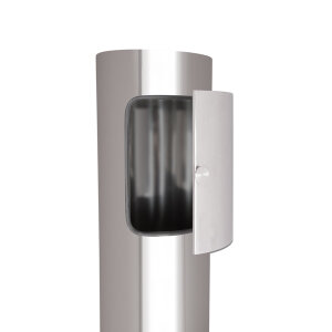 VARIOVAC Freistehende Einwurfs&auml;ule FUSION (Zwischenmodul) - &Oslash; 250 mm Edelstahl