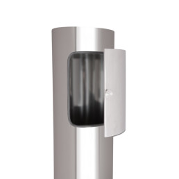 VARIOVAC Freistehende Einwurfsäule FUSION (Zwischenmodul) - Ø 250 mm Edelstahl