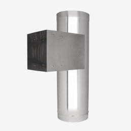 VARIOVAC Türschurrenrohr - Ø 250 mm Edelstahl - quadratisch