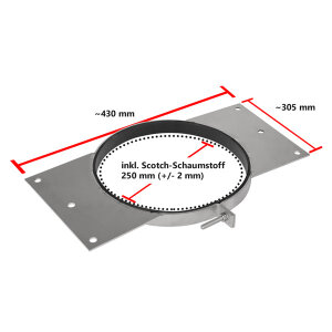 VARIOVAC Schachtauflager GERADE - &Oslash; 250 mm Edelstahl