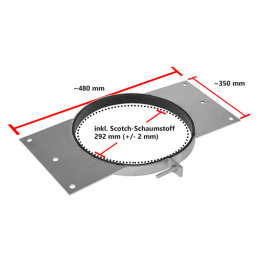 VARIOVAC Schachtauflager GERADE - Ø 300 mm Edelstahl