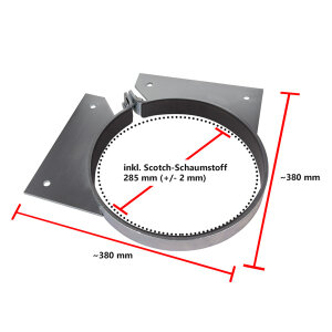 VARIOVAC Schachtauflager ECKE - Ø 285 mm Edelstahl