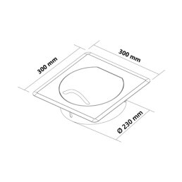 VARIOVAC Einwurftür STYLO SQUARE S (Edelstahl) Ø 250 mm