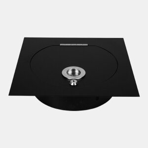 VARIOVAC Einwurft&uuml;r SUPERIOR SQUARE S (Schwarz) - W&auml;scheschacht