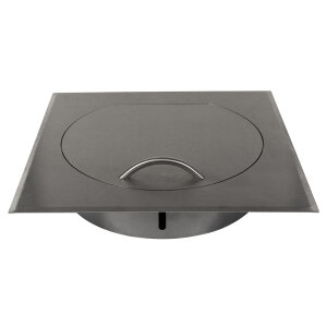 B-WARE: Einwurft&uuml;r STYLO SQUARE (Edelstahl) &Oslash; 300 mm