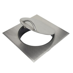 B-WARE: Einwurftür STYLO SQUARE (Edelstahl) Ø 300 mm