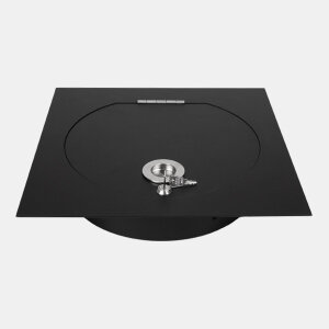 B-WARE: Einwurft&uuml;r SUPERIOR SQUARE (Schwarz) - W&auml;scheabwurfschacht