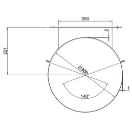 VARIOVAC Easy-Line Wandhalterung Ø 300 Edelstahl