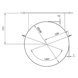 VARIOVAC Easy-Line Wandhalterung Ø 250 mm Edelstahl