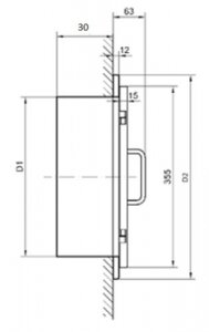 VARIOVAC Einwurft&uuml;r Easy-Line DN280 - Edelstahl