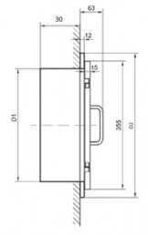 VARIOVAC Einwurftür Easy-Line DN280 - Edelstahl