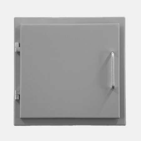 VARIOVAC Einwurftür Easy-Line DN250 f. PVC-Rohr RAL7037 - Staubgrau