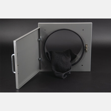 VARIOVAC Einwurftür Easy-Line DN250 f. PVC-Rohr RAL7037 - Staubgrau