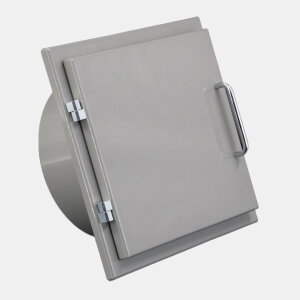 VARIOVAC Einwurft&uuml;r Easy-Line DN250 f. PVC-Rohr RAL7037 - Staubgrau