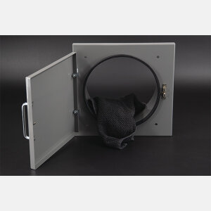 VARIOVAC Einwurft&uuml;r Easy-Line DN250 f. PVC-Rohr RAL7037 - Staubgrau