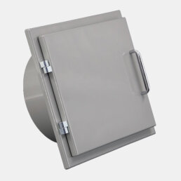 VARIOVAC Einwurftür Easy-Line DN250 f. PVC-Rohr RAL7037 - Staubgrau
