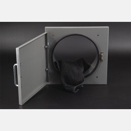 VARIOVAC Einwurftür Easy-Line DN250 f. PVC-Rohr RAL7037 - Staubgrau
