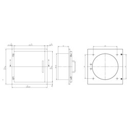 VARIOVAC Einwurftür Easy-Line DN300 f. PVC-Rohr RAL7037 - Staubgrau