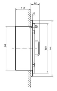 VARIOVAC Einwurft&uuml;r Easy-Line DN300 - Edelstahl