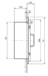 VARIOVAC Einwurftür Easy-Line DN250 - Edelstahl