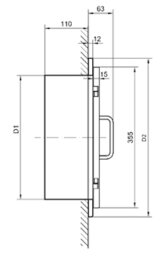 VARIOVAC Einwurftür Easy-Line DN300 f. PVC-Rohr - Edelstahl