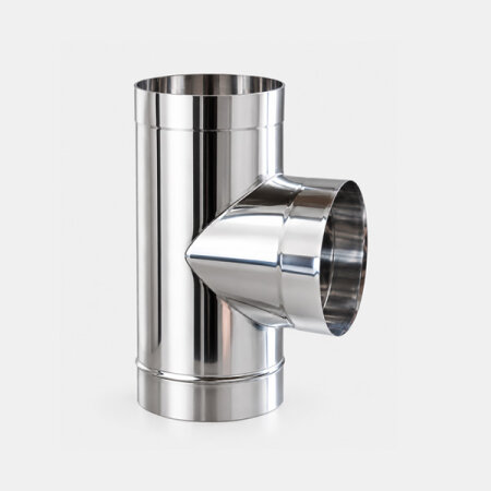 VARIOVAC Längenelement 500 mm - DN285 mm mit 90° Abgang Edelstahl